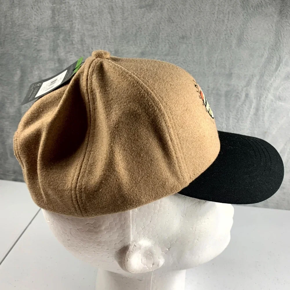 Alpine Design Faux Melton Mountain Patch Cap Men's‎ OS Tan Wool Snapback Hat